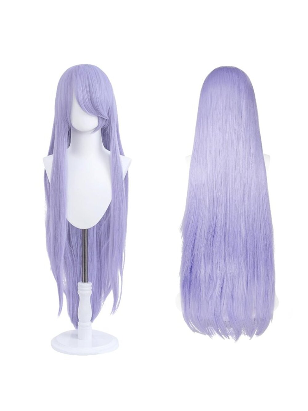 Women's Lavender 100 Cm Heat Resistant Universal Straight Costume Long Wigs